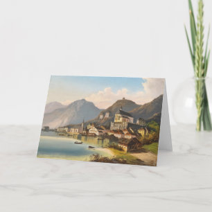 Die Aussicht auf Hallstatt   Johann Wilhelm Jankow Karte