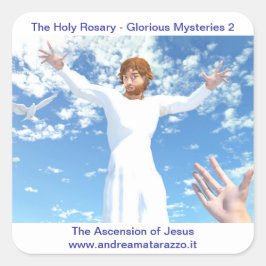 Die Aussicht auf Jesus Quadratischer Aufkleber