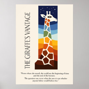 Die Aussicht der Giraffe Kunst Poster