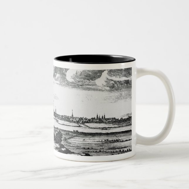 Die Aussicht der Stadt von Glasgow Zweifarbige Tasse (Rechts)