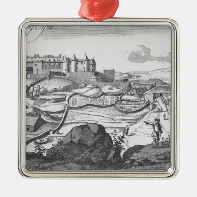 Die Aussicht des Sterlingschlosses Silbernes Ornament (Vorne)