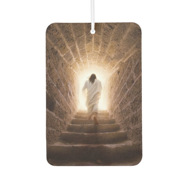 Die Aussicht - Jesus geht ins Licht Autolufterfrischer (Vorderseite)