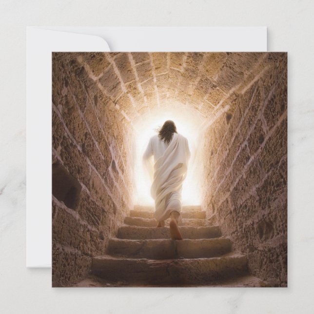 Die Aussicht - Jesus geht ins Licht Einladung (Vorderseite)