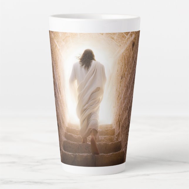 Die Aussicht - Jesus geht ins Licht Milchtasse (Vorderseite)