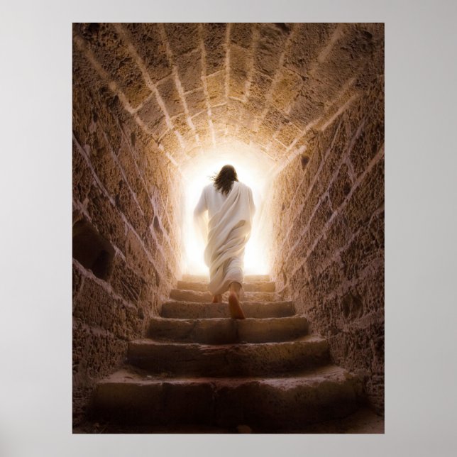 Die Aussicht - Jesus geht ins Licht Poster (Vorne)