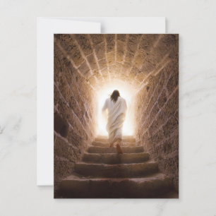 Die Aussicht - Jesus geht ins Licht Postkarte