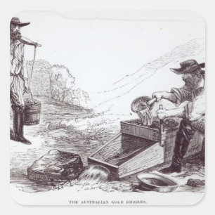 Die australischen Goldgräber Quadratischer Aufkleber