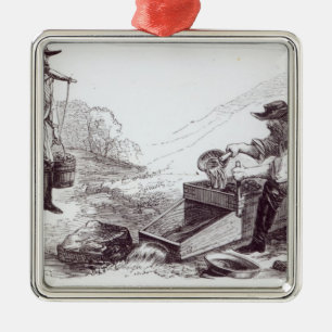Die australischen Goldgräber Silbernes Ornament
