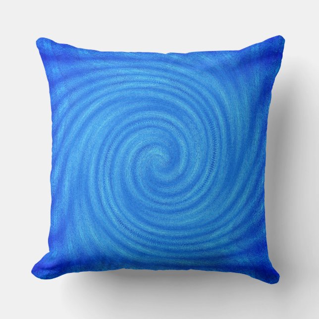 Die Auswirkungen der blauen Drehung in der Mitte Kissen (Vorderseite)