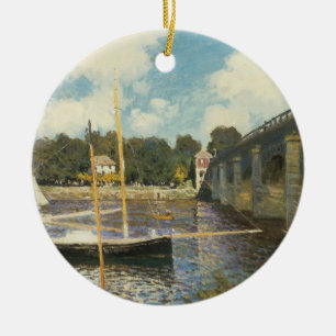 Die Autobahnbrücke in Argenteuil von Claude Monet Keramik Ornament
