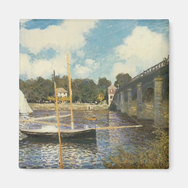 Die Autobahnbrücke in Argenteuil von Claude Monet Magnet (Vorne)
