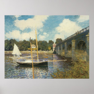 Die Autobahnbrücke in Argenteuil von Claude Monet Poster