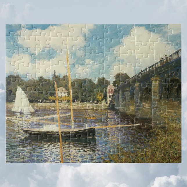 Die Autobahnbrücke in Argenteuil von Claude Monet Puzzle (Von Creator hochgeladen)