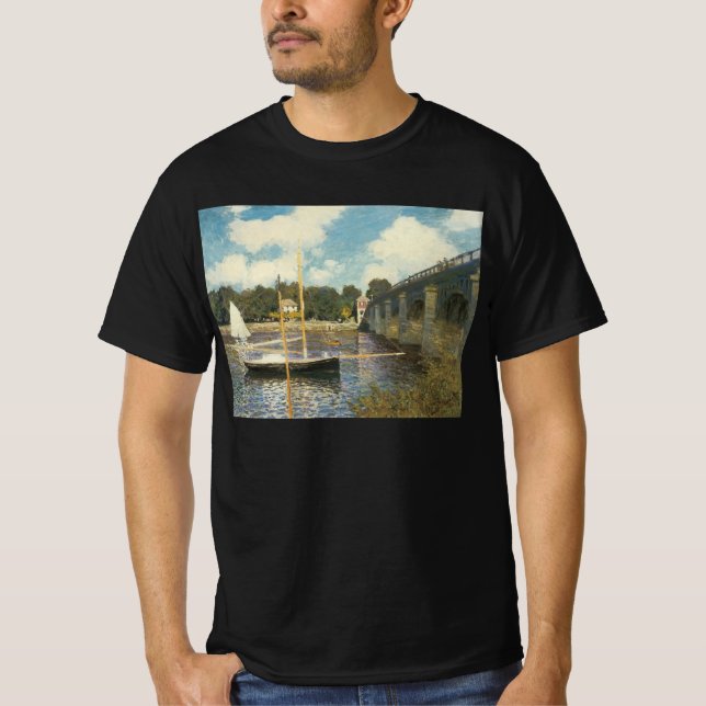 Die Autobahnbrücke in Argenteuil von Claude Monet T-Shirt (Vorderseite)