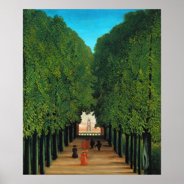 Die Avenue im Park at Saint Cloud by Rousseau Poster (Vorne)