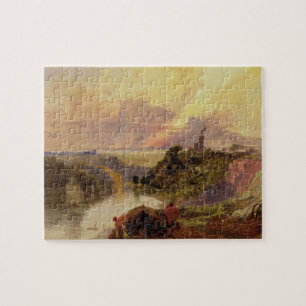Die Avon-Schlucht am Sonnenuntergang (Öl auf Puzzle