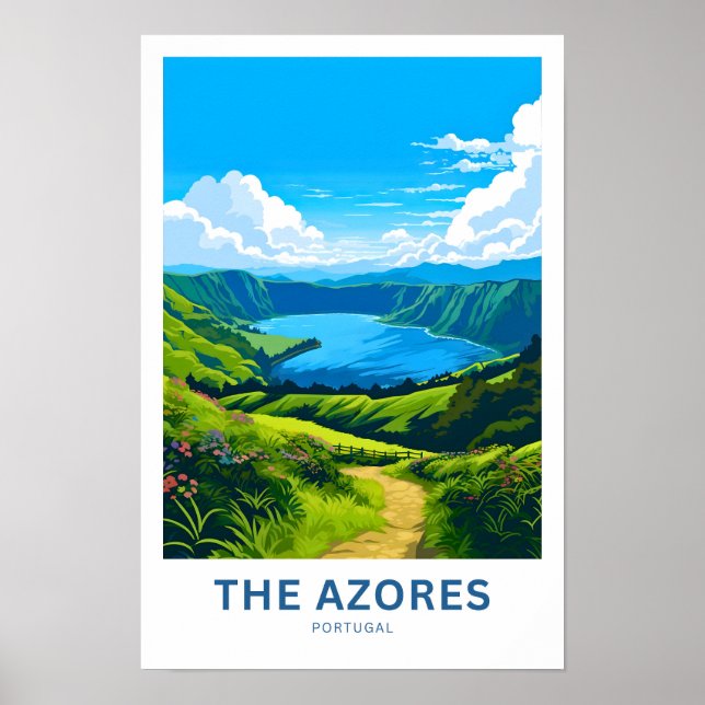 Die Azoren Portugal Reisen Print Poster (Vorne)
