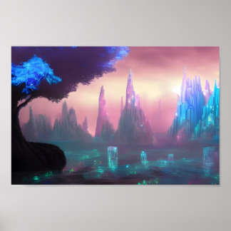 Die azurblauen Hügel von Aerthian Poster