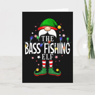 Die B Fishing Elf Weihnachtsfamilien-Pyjama-Party Karte