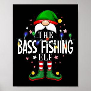 Die B Fishing Elf Weihnachtsfamilien-Pyjama-Party Poster