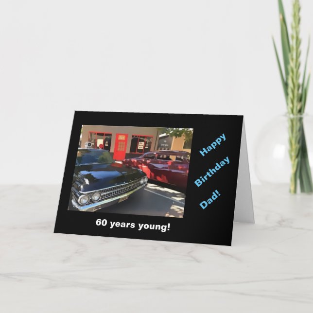 Die b-tägigen Vintagen Autos des Vaters Karte (Vorderseite)