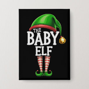 Die Baby-Elf-Gruppe passende Familien-Weihnachten  Button