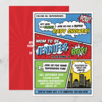 Die Babydusche des Superhero Comic ist ein Kinderb