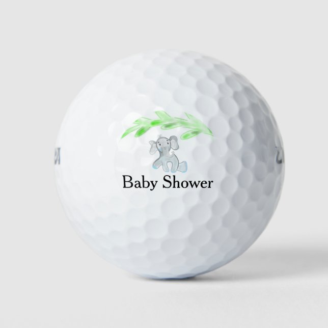 Die Babydusche ist einfach, blau, graubraun und tr Golfball (Vorderseite)