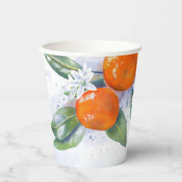 Die Babydusche ist mit Mandarine geschmückt Pappbecher