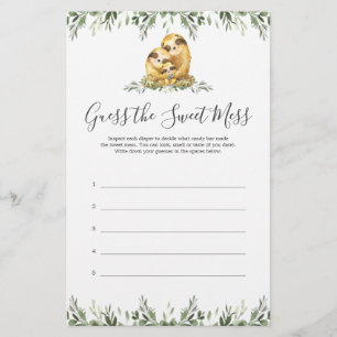 Die Babydusche von Sloth rät das süße Chaos