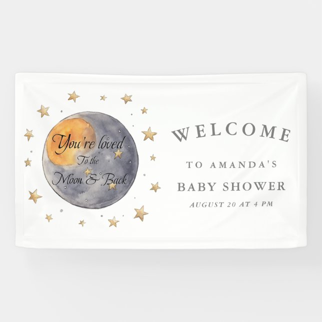 Die Babydusche von The Moon Stars Banner (Horizontal)
