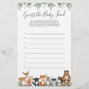 Die Babydusche von Woodland-Tieren empfiehlt das B