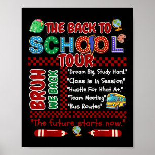 Die Back To School Tour Bruh Erster Schultag  Poster