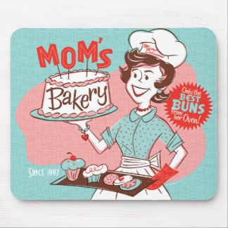 Die Bäckerei-der Retro der Mutter der Mama Tag Mousepad