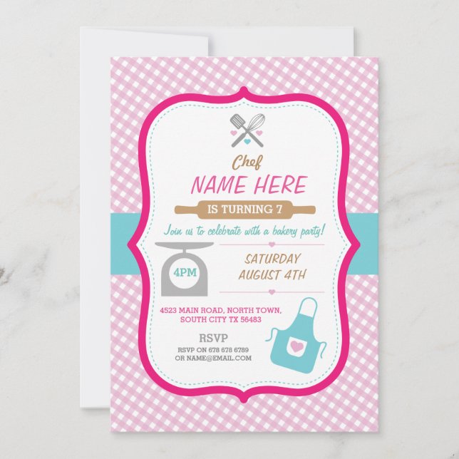 Die Bäckerei, die alle mögliche Einladung (Vorderseite)