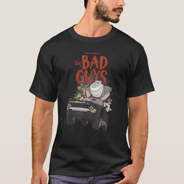 Die Bad Typ Group Getaway Vehicle Poster T-Shirt (Vorderseite)