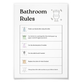 Die Badevorschriften Essenzielles Etiquette Poster