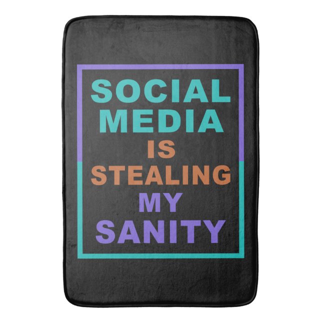 Die Badewanne "Social Media" Badematte (Vorderseite Vertikal)