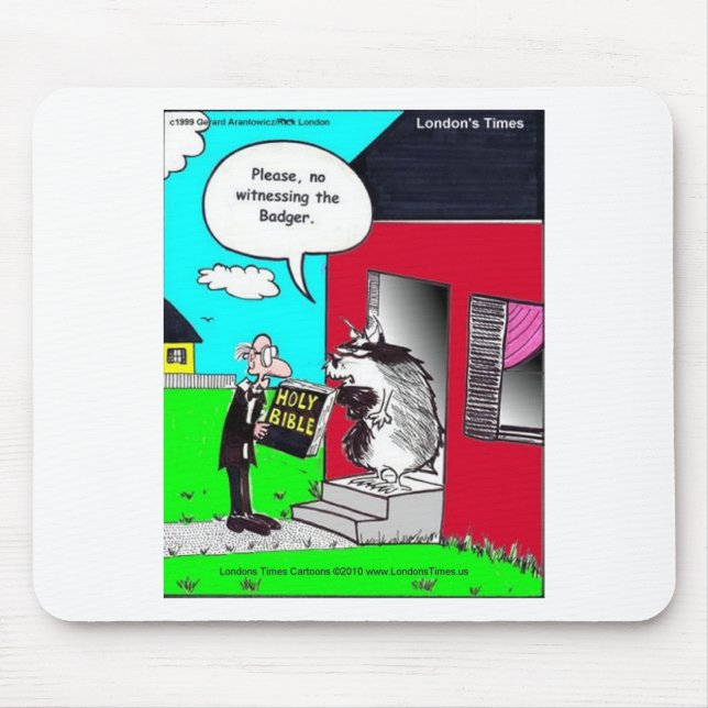 Die Badger Funny Mugs Cards T-Shirts & Geschenke Mousepad (Vorne)