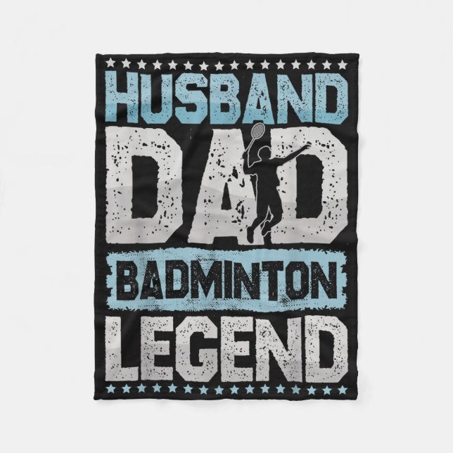 Die Badminton-Legenden Retro-Shuttle Herren-Badmin Fleecedecke (Vorderseite)