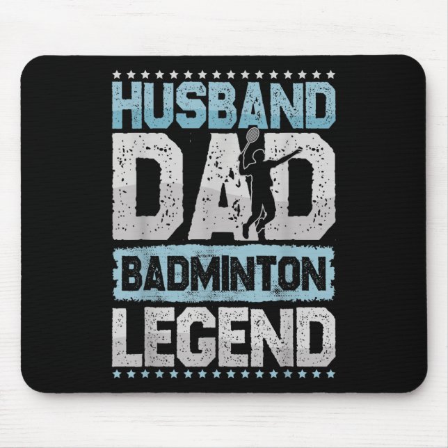 Die Badminton-Legenden Retro-Shuttle Herren-Badmin Mousepad (Vorne)