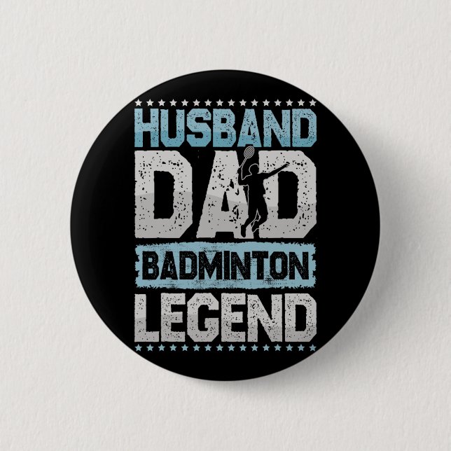 Die Badminton Legends Retro Shuttle Men's Badminto Button (Vorderseite)