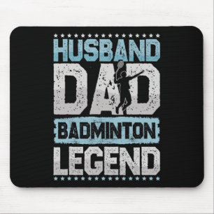 Die Badminton Legends Retro Shuttle Men's Badminto Mousepad