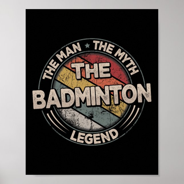 Die Badminton Legends Retro Shuttle Men's Badminto Poster (Vorne)