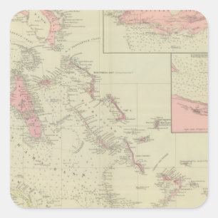 Die Bahamas Quadratischer Aufkleber