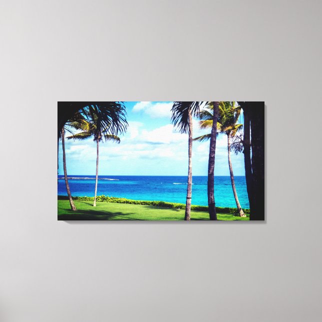 Die Bahamas | Tropische Stäbe Leinwanddruck (Vorderseite)
