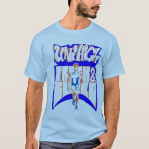 Die Bahn des Uni hohen Jungen und Feld-offizieller T-Shirt