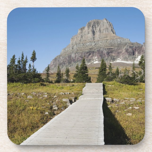 Die Bahn zur Ansicht von verstecktem See Getränkeuntersetzer (Vorderseite)