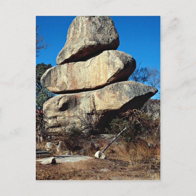 Die Balancing Rocks, Harare, Zimbabwe Rock formati Postkarte (Vorderseite)