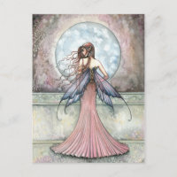 Die Balcony Fairy Postcard von Molly Harrison